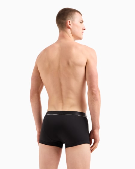 Armani Paquete De Tres Calzoncillos Bóxer De Algodón Orgánico Con Banda Con Logotipo Brillante ASV