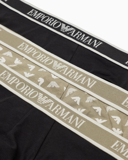 Armani Paquete De Tres Calzoncillos Slip Con Banda Con Logotipo Core