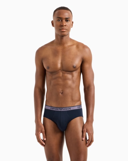 Armani Paquete De Tres Calzoncillos Slip Con Banda Con Logotipo Core