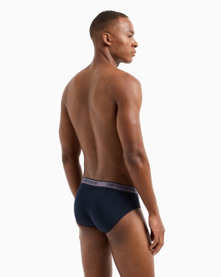 Armani Paquete De Tres Calzoncillos Slip Con Banda Con Logotipo Core