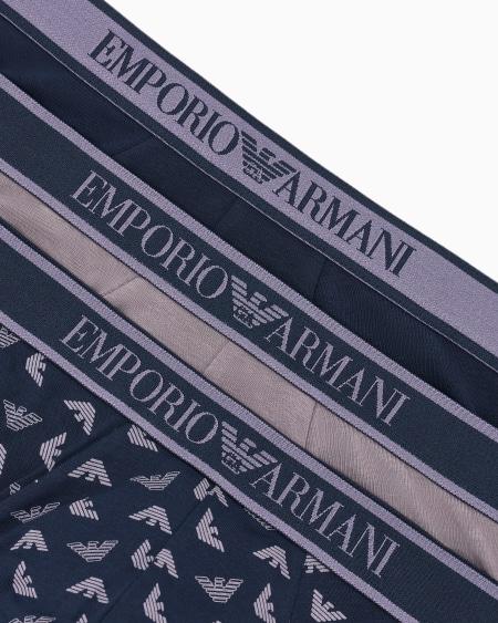 Armani Paquete De Tres Calzoncillos Slip Con Banda Con Logotipo Core