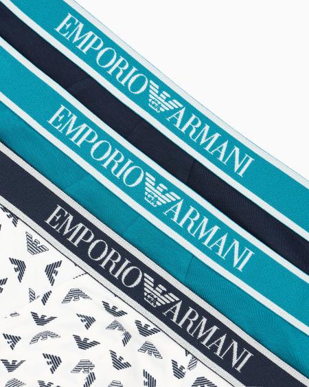 Armani Paquete De Tres Calzoncillos Slip Con Banda Con Logotipo Core