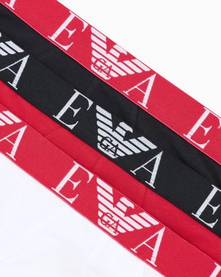Armani Paquete De Tres Calzoncillos Slip Con Vistoso Logotipo De Monograma
