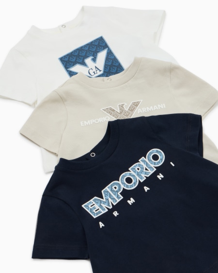 Armani Paquete De Tres Camisetas De Punto Con Logotipo Gráfico Estampado