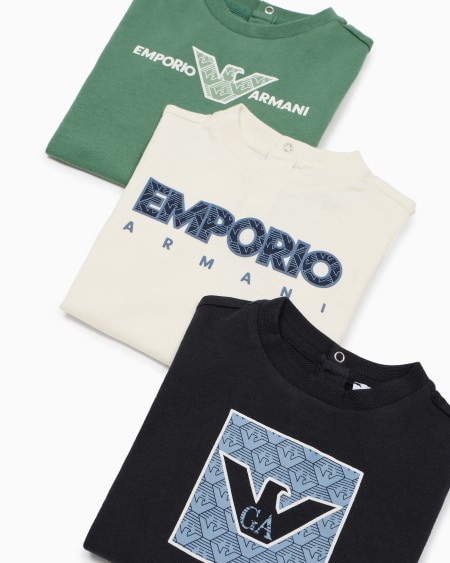 Armani Paquete De Tres Camisetas De Punto Con Logotipo Gráfico Estampado