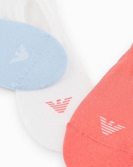 Armani Paquete De Tres Pares De Calcetines Invisibles Con águila A Color