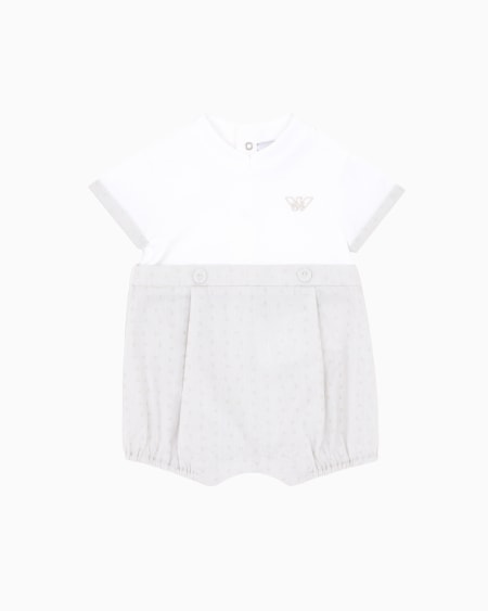 Armani Pelele con motivo de microáguilas en tejido jacquard