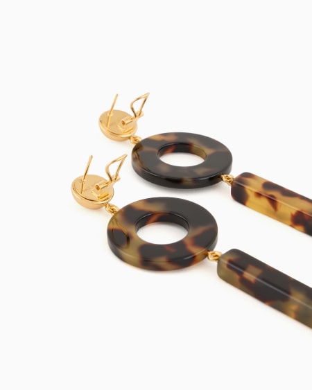 Armani Pendientes Colgantes Con Elementos Geométricos