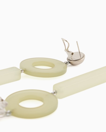 Armani Pendientes Colgantes Con Elementos Geométricos