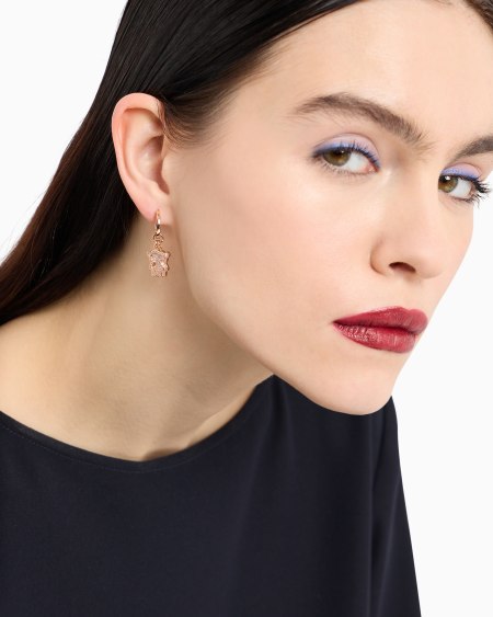 Armani Pendientes De Aro De Latón En Tono Rosa Dorado