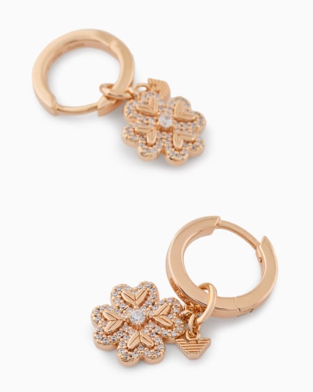 Armani Pendientes De Aro De Plata De Ley Color Oro Rosa