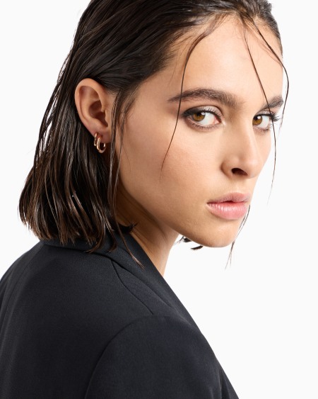 Armani Pendientes De Aro De Plata De Ley En Tono Rosa Dorado