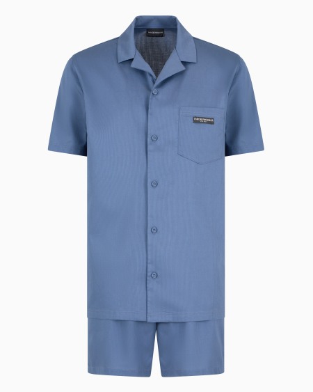 Armani Pijama con pantalones cortos con etiqueta con logotipo