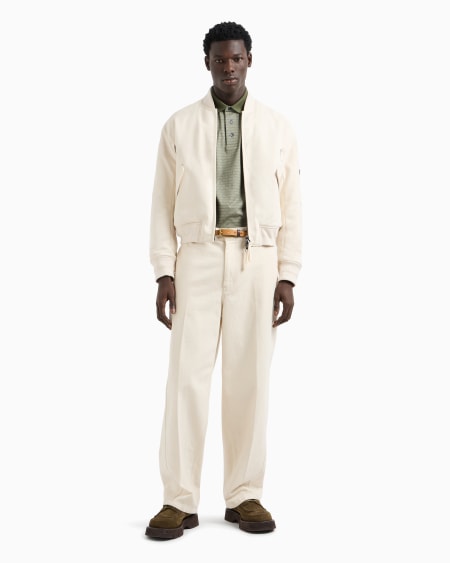 Armani Polo De Punto Con Inscripción Integral En Tejido Jacquard