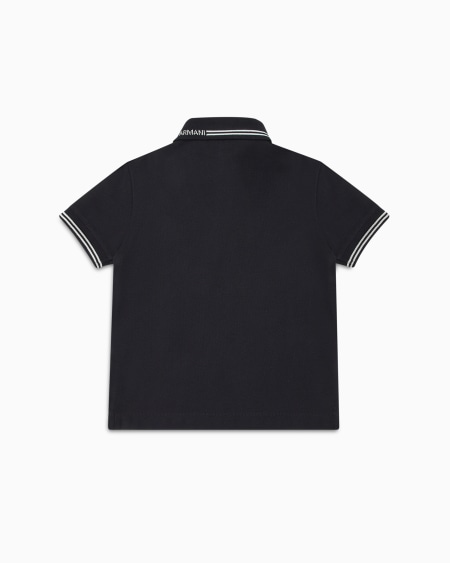 Armani Polo De Punto Con Logotipo Estratégicamente Ubicado