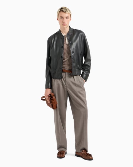 Armani Polo De Punto Con Microfantasía En Tejido Jacquard