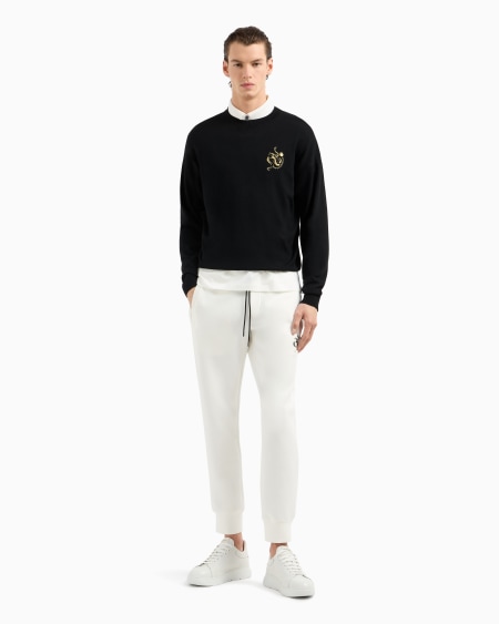 Armani Polo De Punto De Mezcla De Lyocell Con Bordado ASV