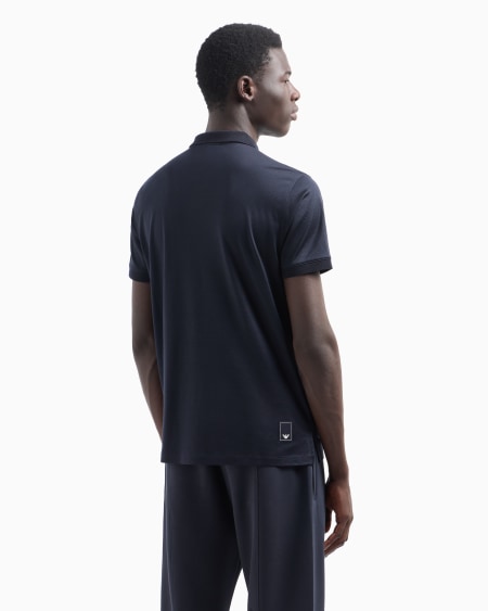 Armani Polo De Punto En Mezcla De Lyocell Travel Essential