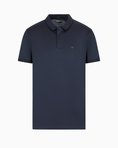 Armani Polo de punto en mezcla de lyocell Travel Essential