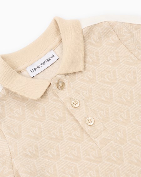 Armani Polo De Punto Jacquard Con Motivo Integral De águila
