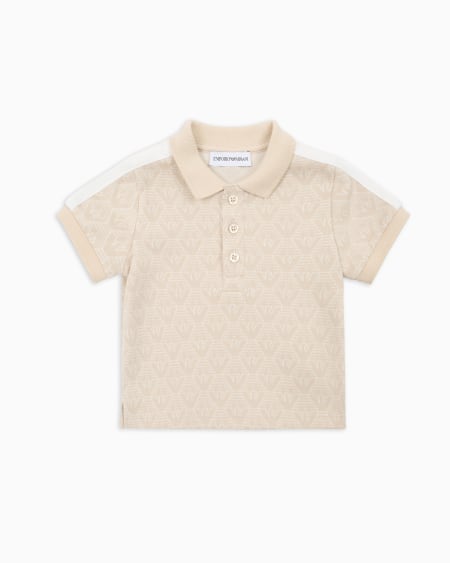 Armani Polo De Punto Jacquard Con Motivo Integral De águila