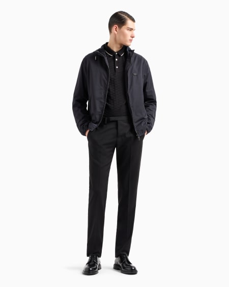 Armani Polo De Punto Jacquard Mercerizado Con águila Integral