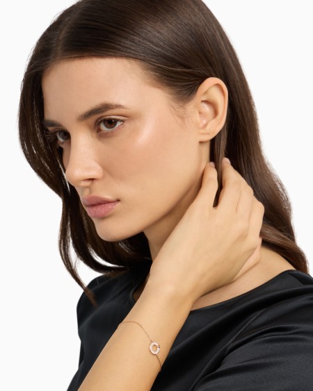 Armani Pulsera Con Detalles De Plata De Ley En Tono Rosa Dorado