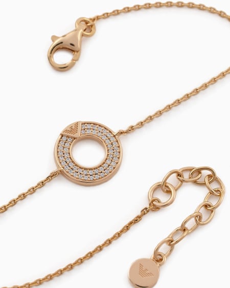 Armani Pulsera Con Detalles De Plata De Ley En Tono Rosa Dorado