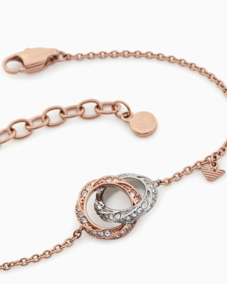 Armani Pulsera De Cadena De Acero Inoxidable Bicolor