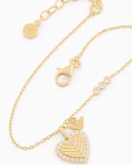 Armani Pulsera De Cadena En Plata De Ley Color Dorado