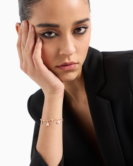 Armani Pulsera De Secciones De Latón En Tono Rosa Dorado