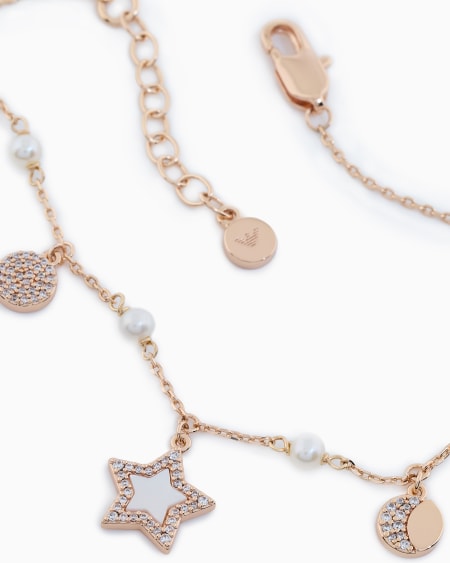 Armani Pulsera De Secciones De Latón En Tono Rosa Dorado