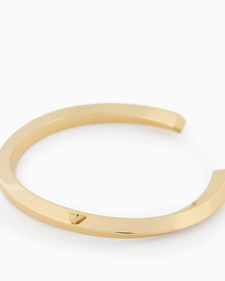 Armani Pulsera Tipo Brazalete De Latón En Tono Dorado