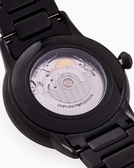 Armani Reloj Automático Emporio Armani Swiss De Acero Inoxidable Negro