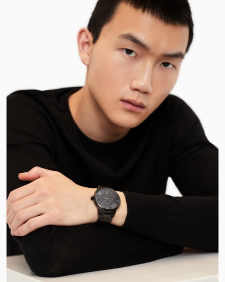 Armani Reloj Automático Emporio Armani Swiss De Acero Inoxidable Negro