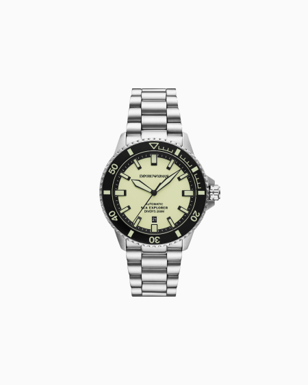Armani Reloj automático Sea Explorer de acero inoxidable