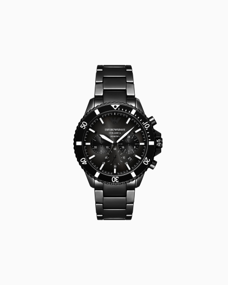 Armani Reloj de acero inoxidable de tres manecillas con fecha