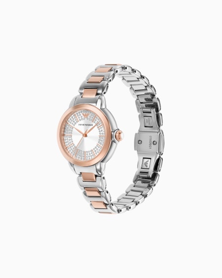 Armani Reloj De Acero Inoxidable En Dos Tonos Con Tres Agujas