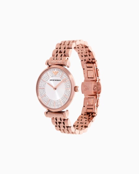 Armani Reloj De Cuarzo Con Dos Manecillas Y Correa De Acero Inoxidable Chapado En Oro Rosa