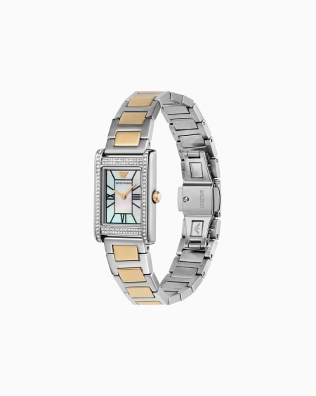 Armani Reloj De Dos Agujas De Acero Inoxidable En Dos Tonos