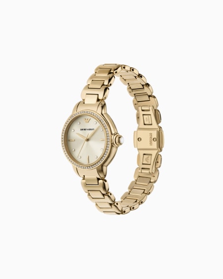 Armani Reloj De Tres Manecillas En Acero Inoxidable Dorado