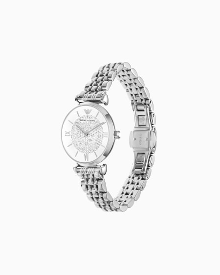 Armani Reloj Para Mujer De Dos Esferas Con Pulsera De Acero
