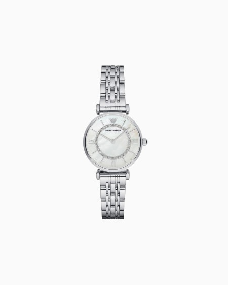 Armani Reloj Para Mujer De Dos Esferas Con Pulsera De Acero