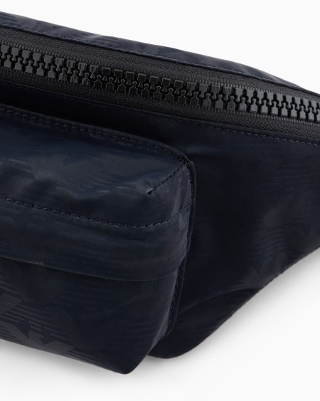 Armani Riñonera De Nailon Con Motivo Integral De águila