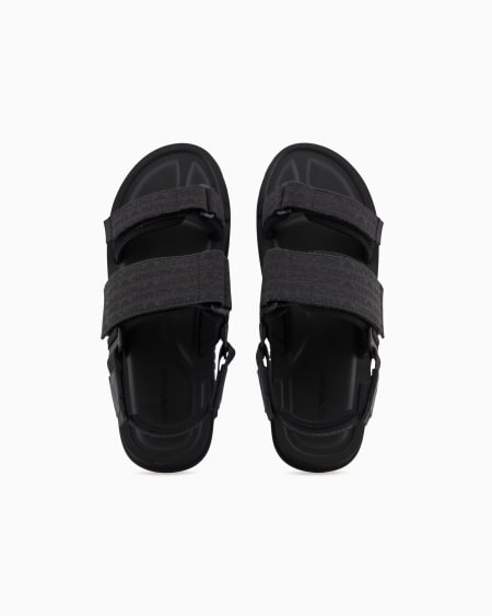 Armani Sandalias De Neopreno Con Inscripción Del Logotipo En Tejido Jacquard