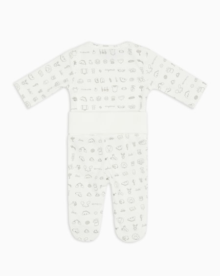 Armani Set De Regalo Con Bodi Y Pantalones Con Pies De Punto Con Estampado Tendresse