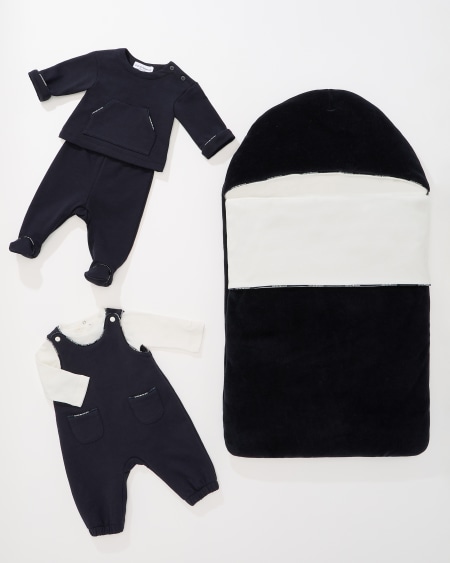 Armani Set De Regalo Con Bodi Y Peto De Punto Con Ribetes Con Logotipo