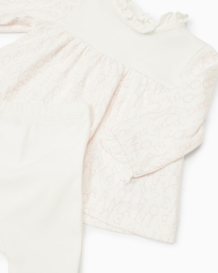 Armani Set De Regalo Con Jersey Y Pantalones Con Pies De Punto Interlock Con Inscripción Integral