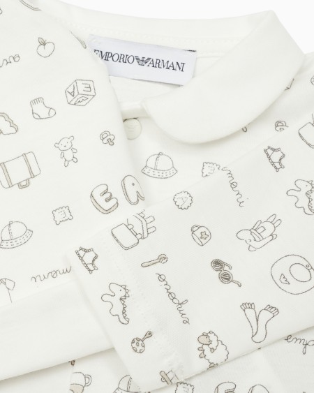 Armani Set De Regalo Con Mono Y Gorro De Punto Con Estampado Tendresse