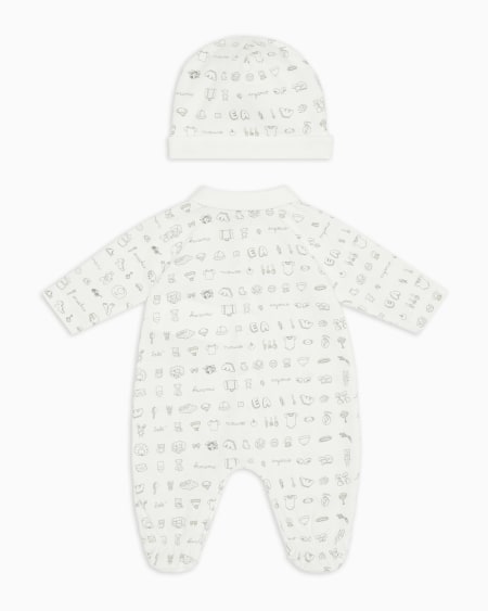 Armani Set De Regalo Con Mono Y Gorro De Punto Con Estampado Tendresse